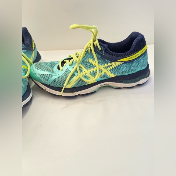 ASICS Women GEL-Cumulus 17 2A 5.5AA Running Shoe Mint/Yellow/Navy - Picture 3 of 7